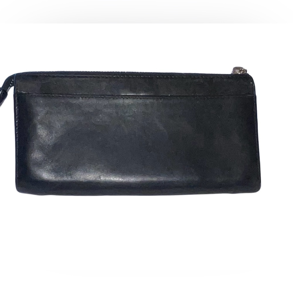 Marc Jacobs Black Leather Wallet Gold Hardware Multi Pocket Zip - Picture 4 of 15